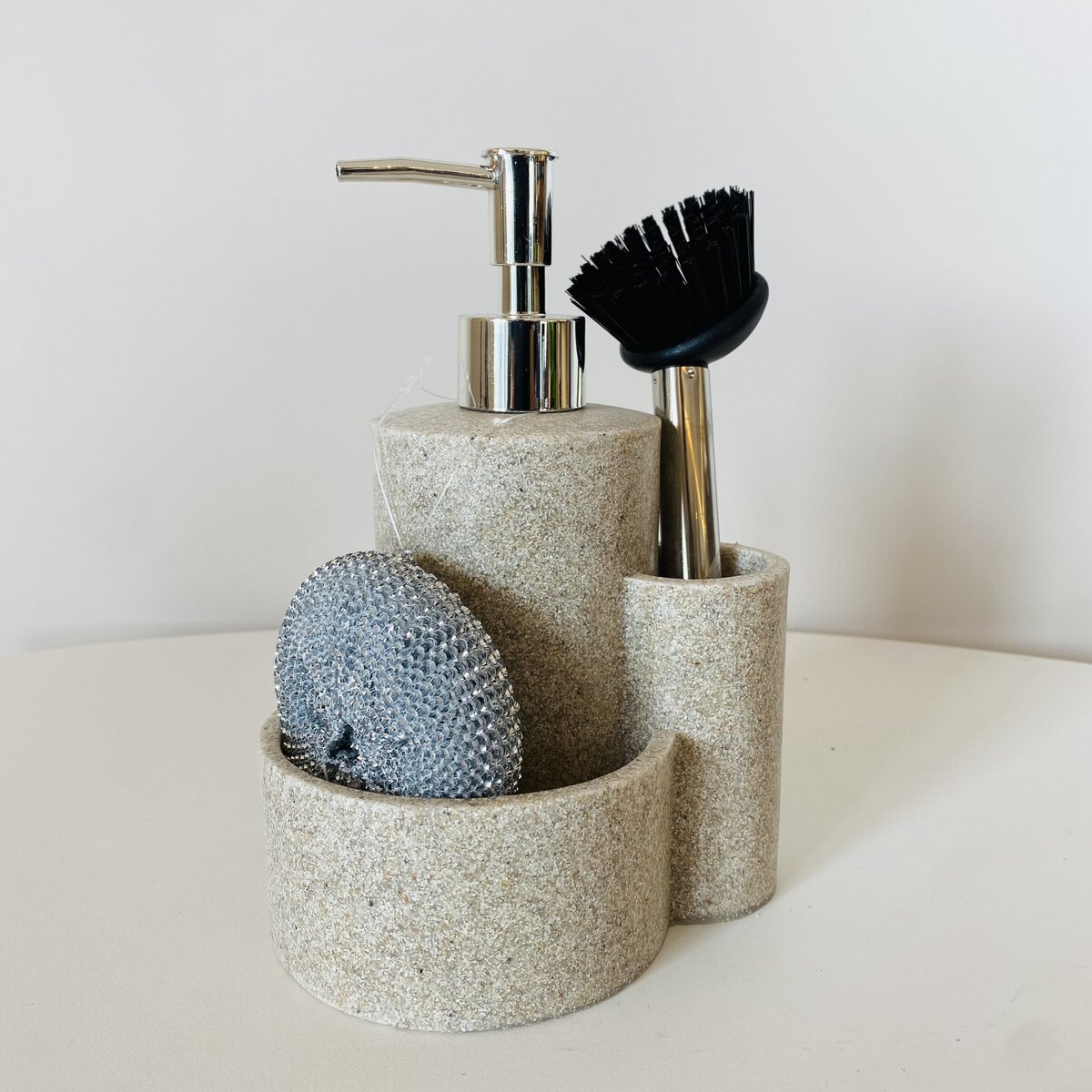 Doseador e Porta Utensílios - Creme