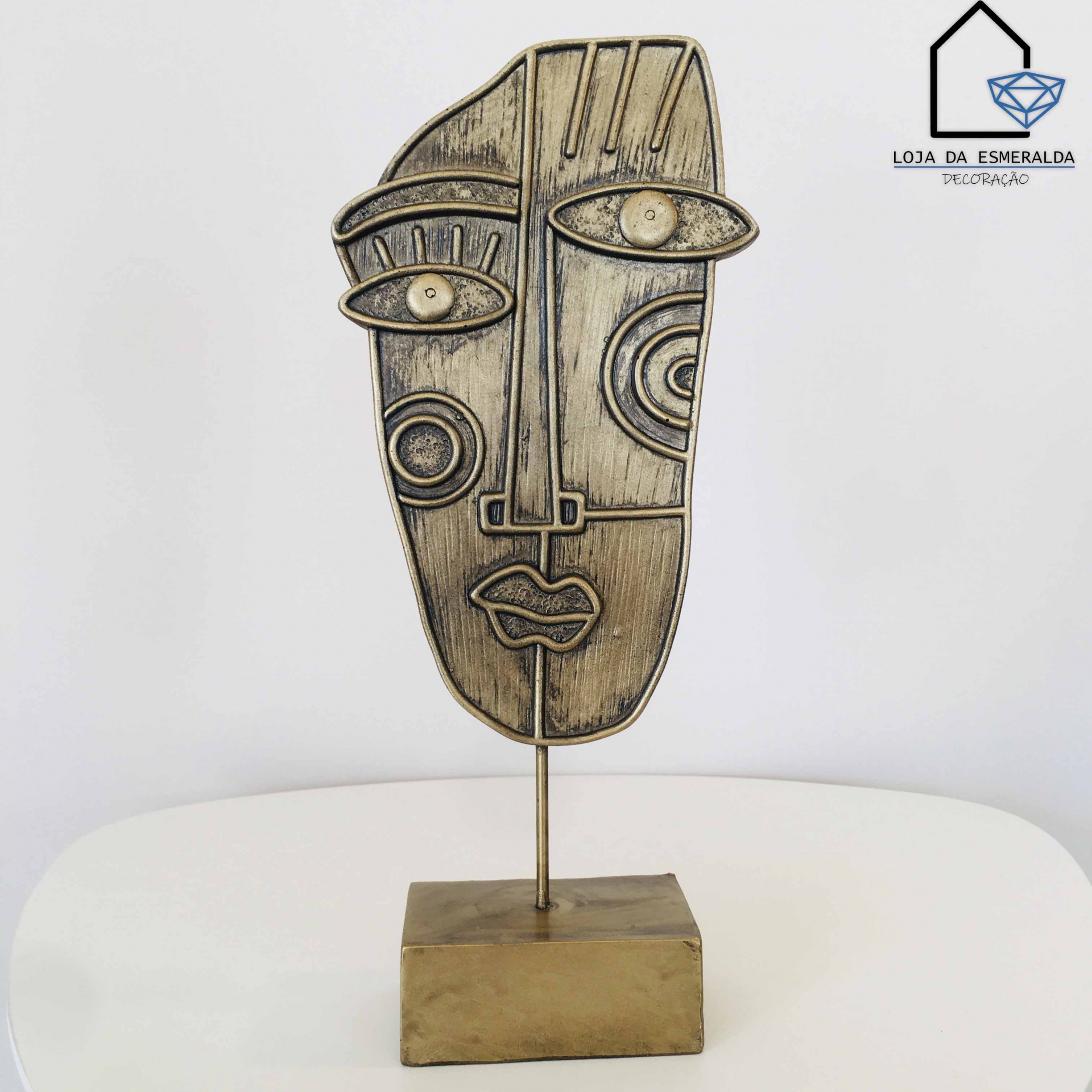 Estatueta Decorativa |  Máscara  | Abstrato | 16.5x7x42.5CM
