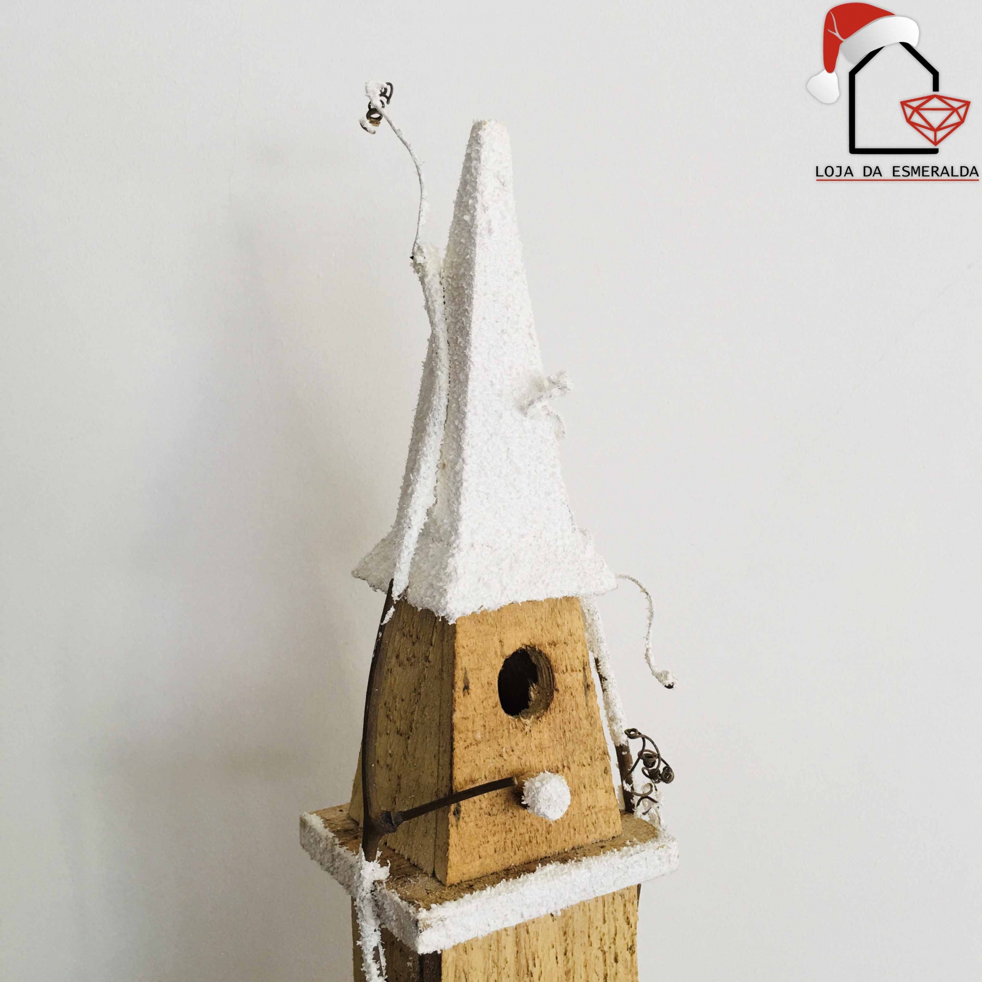 Casa Natalícia em Madeira c/ Iluminação C12XL14XA70CM