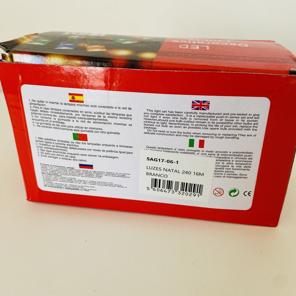 Luzes Natal -16M - Branco - 240 Luzes