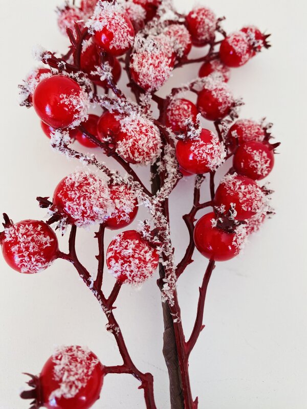 Decoração para árvore de Natal - Haste com Bagos - 44CM