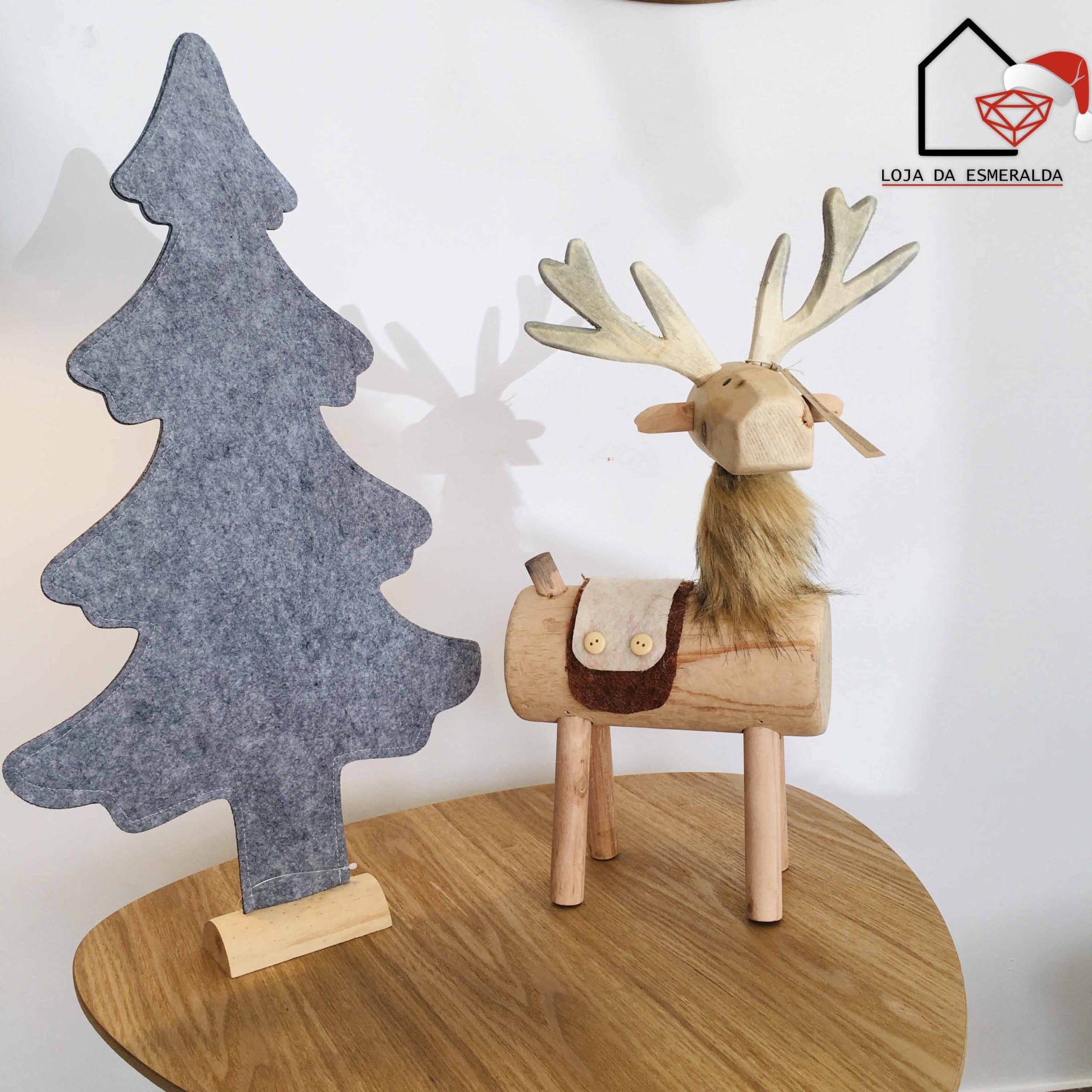 Árvores de Natal Decorativa - Felcro Cinza