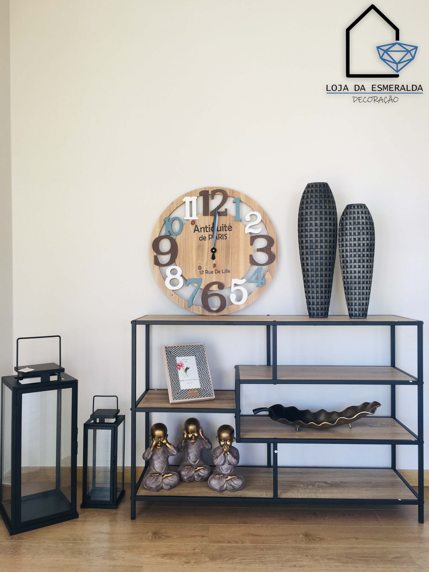 Jarras Decorativas Quadrados Preto&Cinza