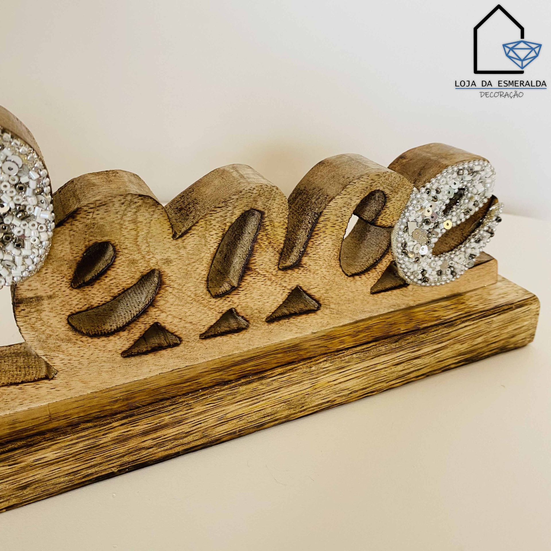 Placa Decorativa - Peace - 31x6x12CM
