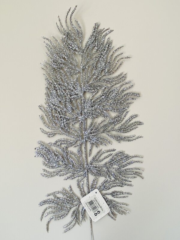 Ramo Metálico Prateado – Ideal para Decoração de Natal