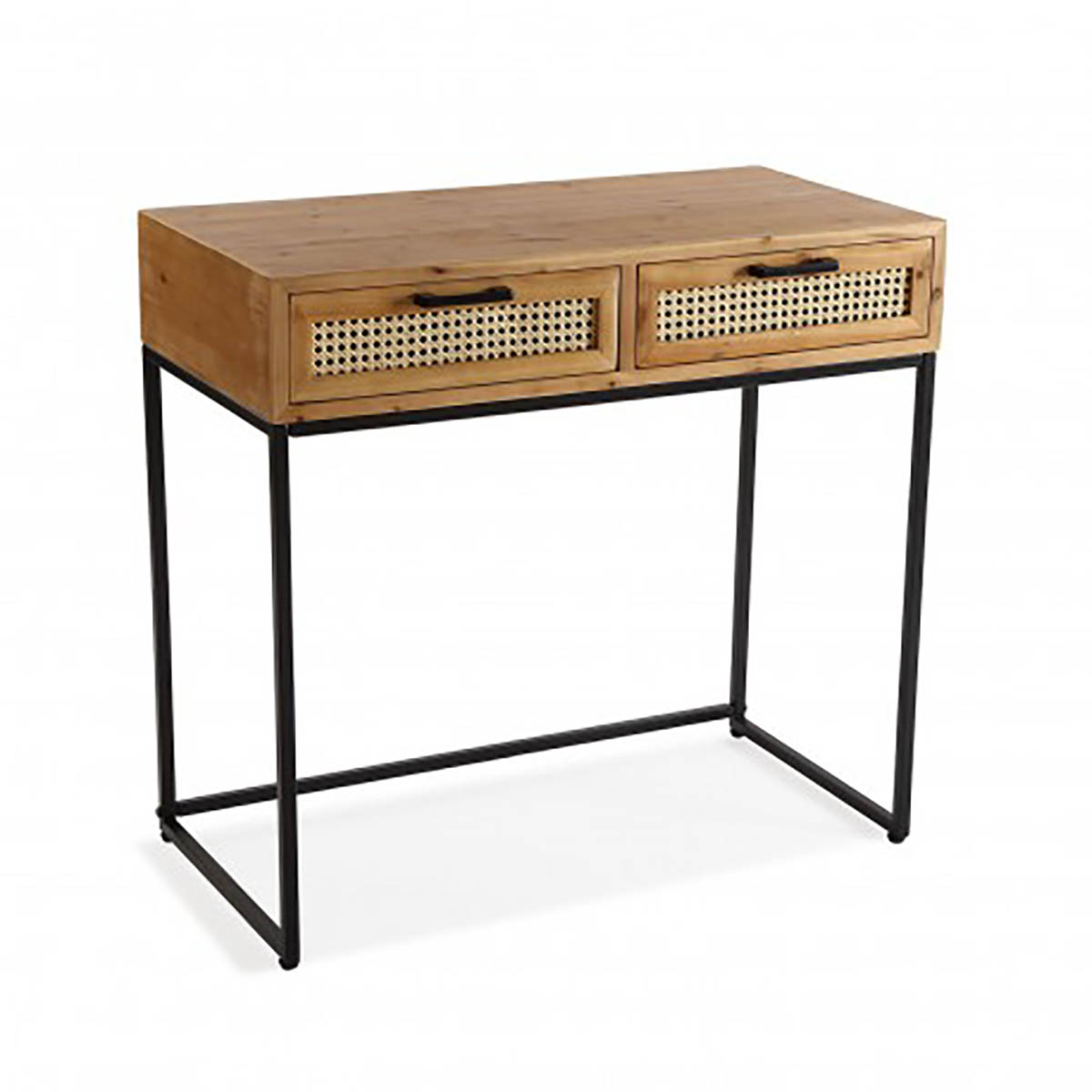 Consola de Entrada | 2 Gavetas | Madeira & Metal | 100X30X78CM