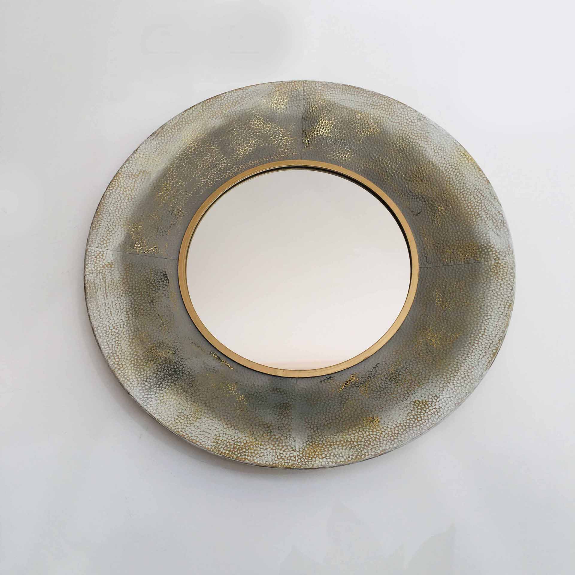 Espelho Branco e Dourado | Metal | 90CM