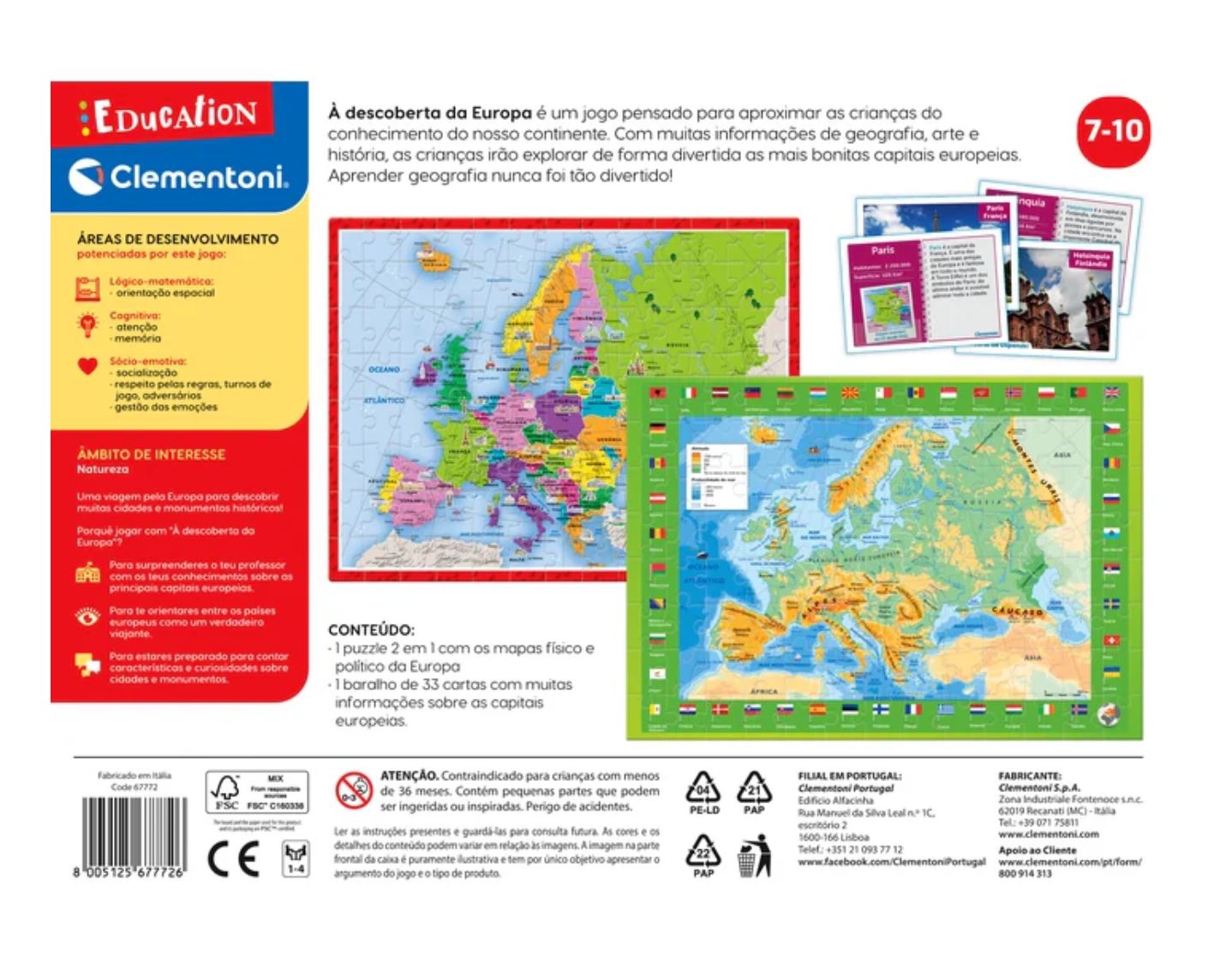 Jogos Educativos - À Descoberta Da Europa - Mais de 7 anos