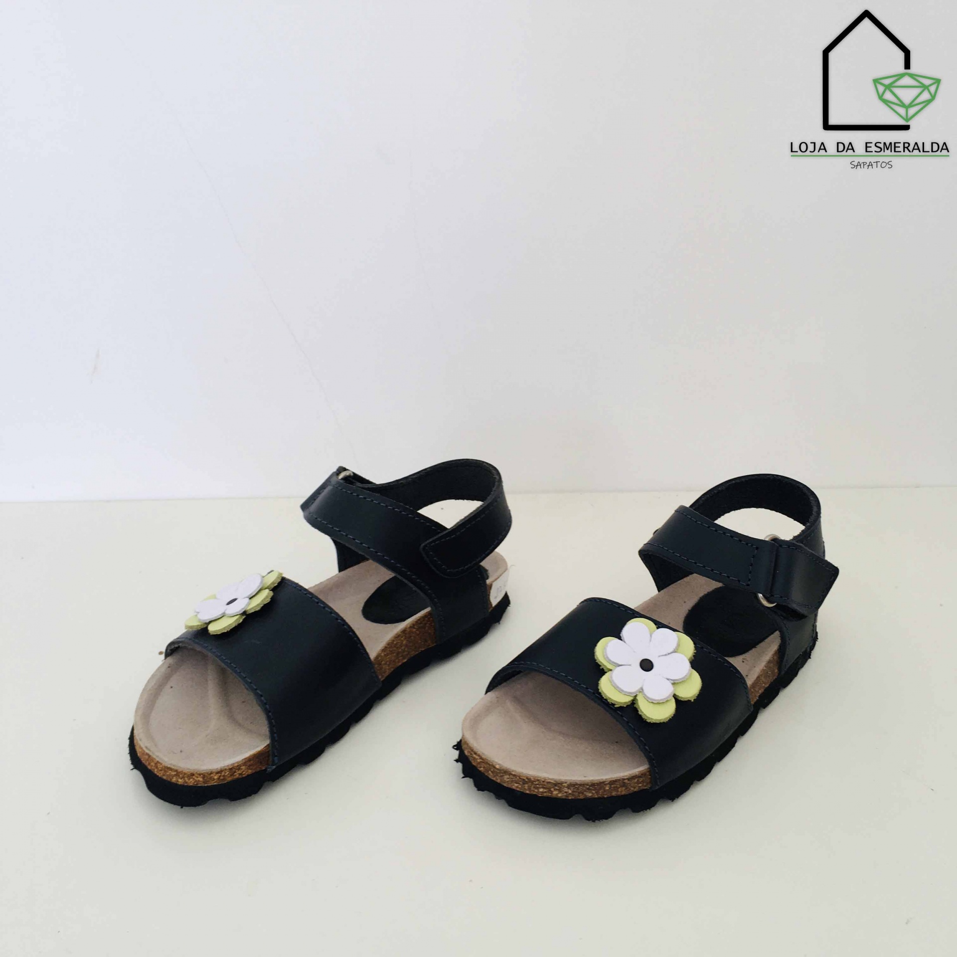 Sandálias de Criança | Pele | Preto