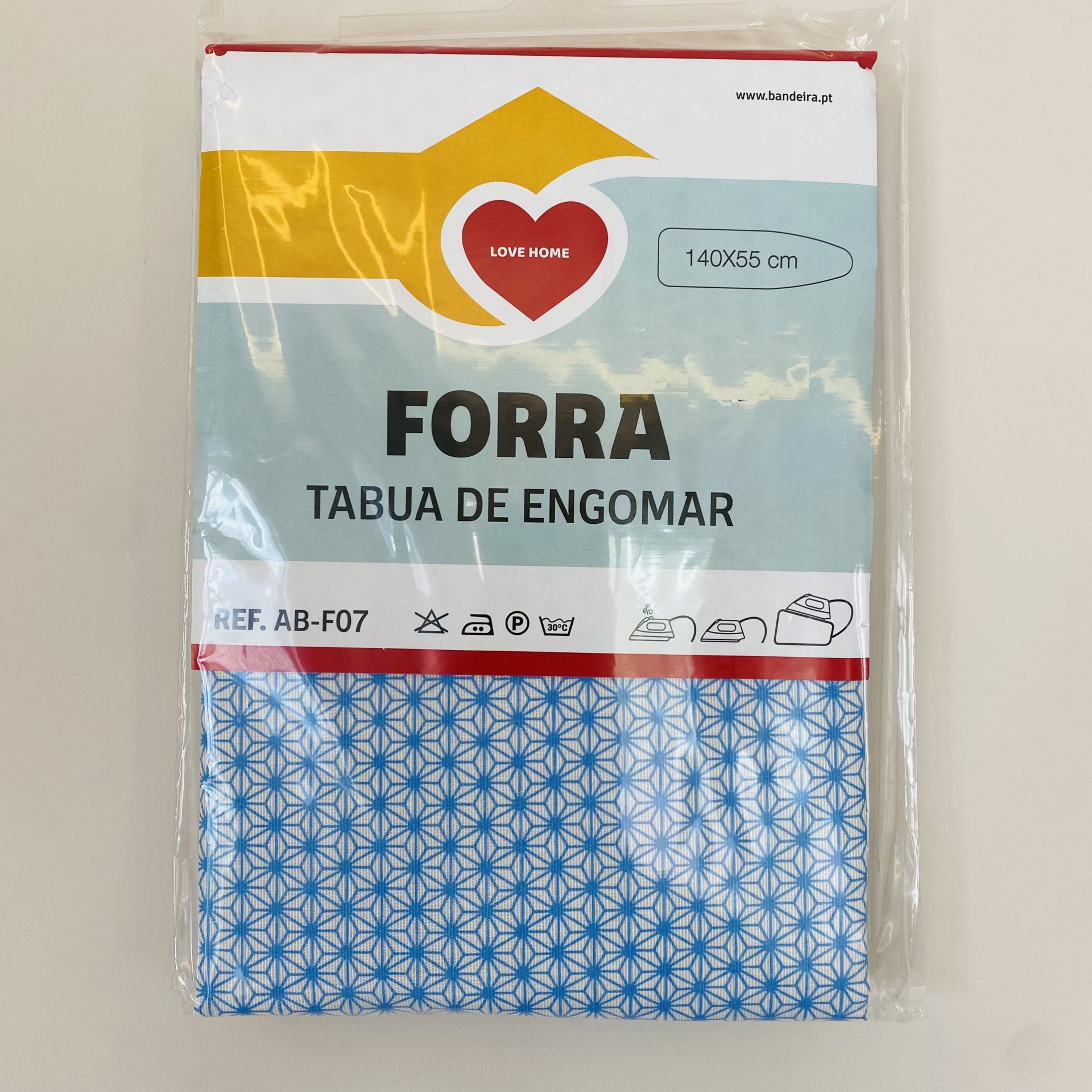 Forra para Tábua de Engomar com Padrão - Azul e Branco