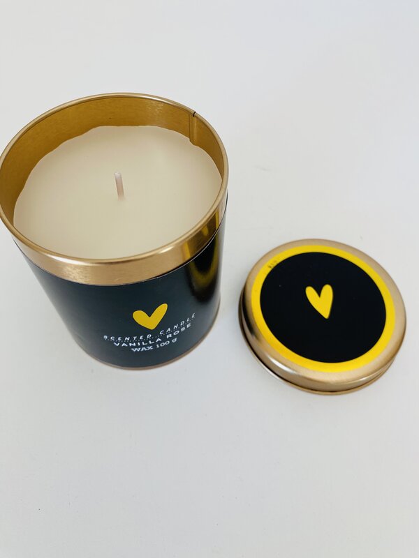 Vela aromática - Baunilha e rosa - 100gr