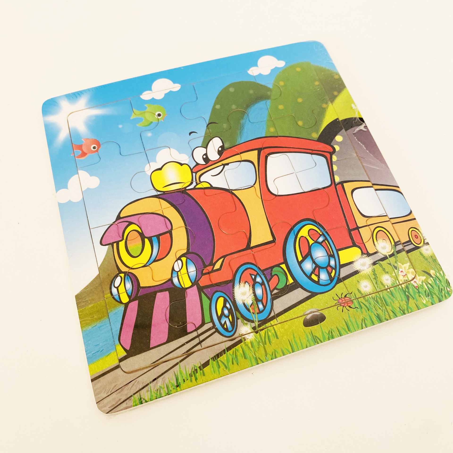 Puzzle Pequeno Animais - Madeira - 15x15CM - Mais de 3 Anos