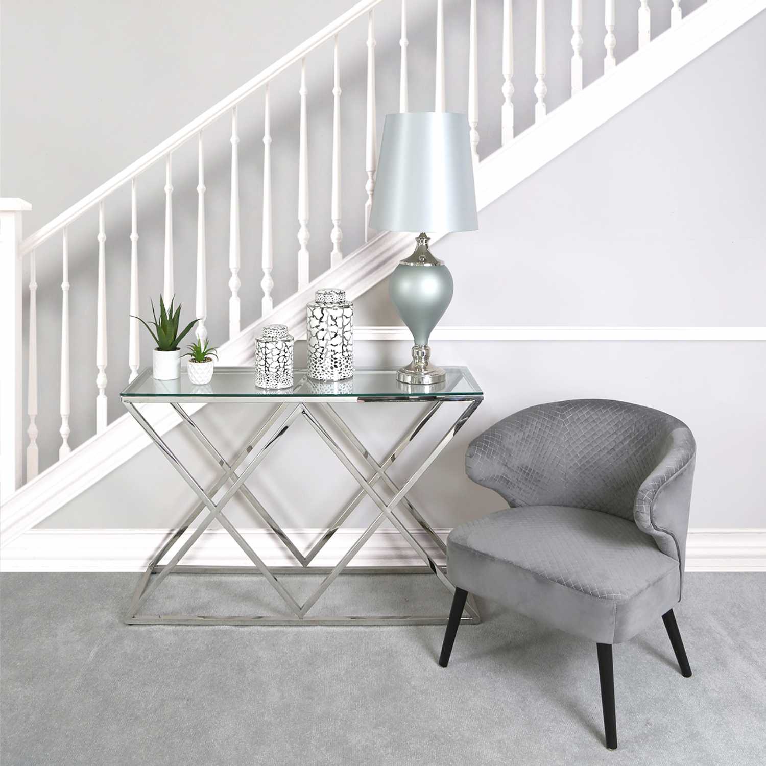 Consola em Inox Prateado | 120x40x78 CM