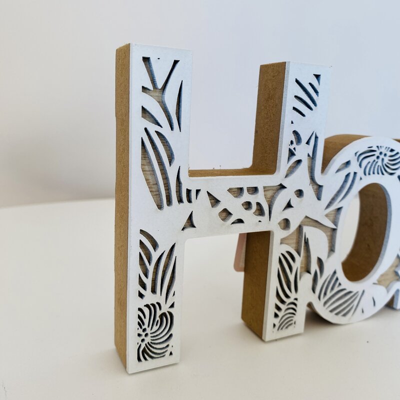 Placa Decorativa Home - Branco - C29.5xL2xA11CM