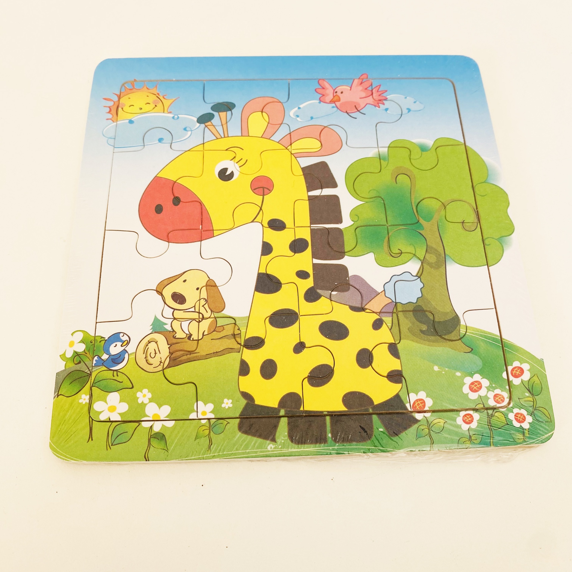 Puzzle Pequeno Animais - Madeira - 15x15CM - Mais de 3 Anos