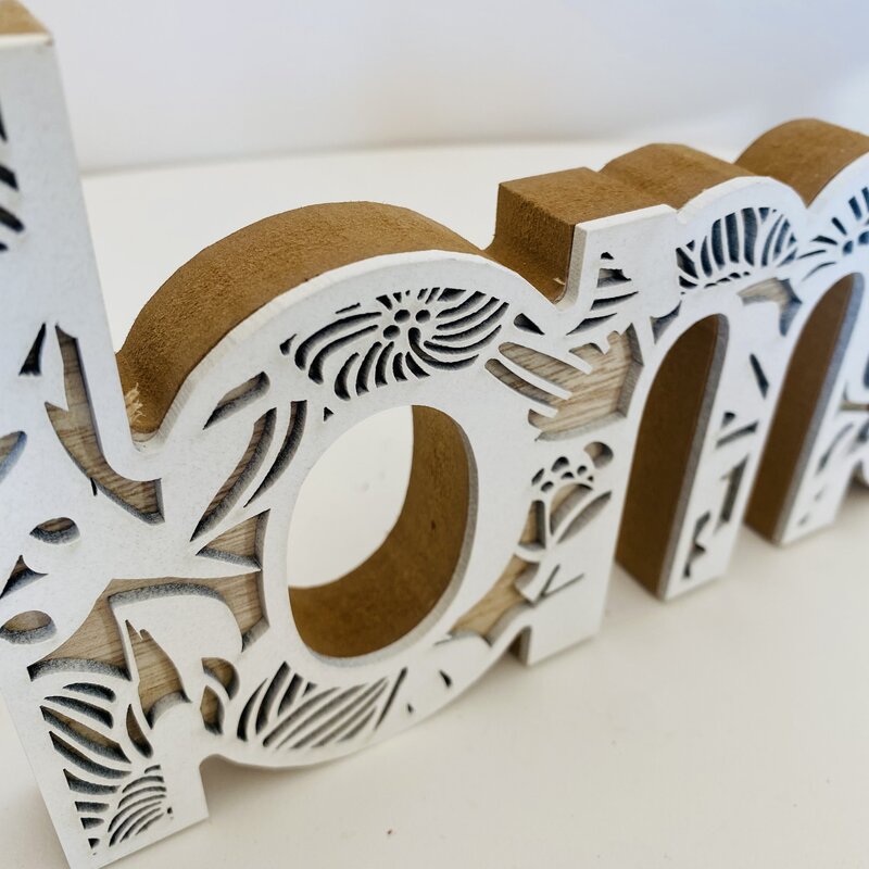 Placa Decorativa Home - Branco - C29.5xL2xA11CM