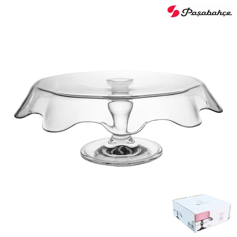 Prato em Vidro com Pé - Transparente