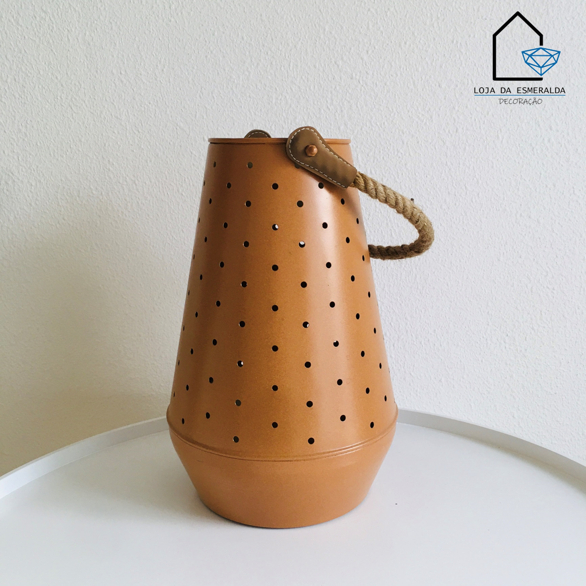 Lanterna Decorativa | Metal | Castanho