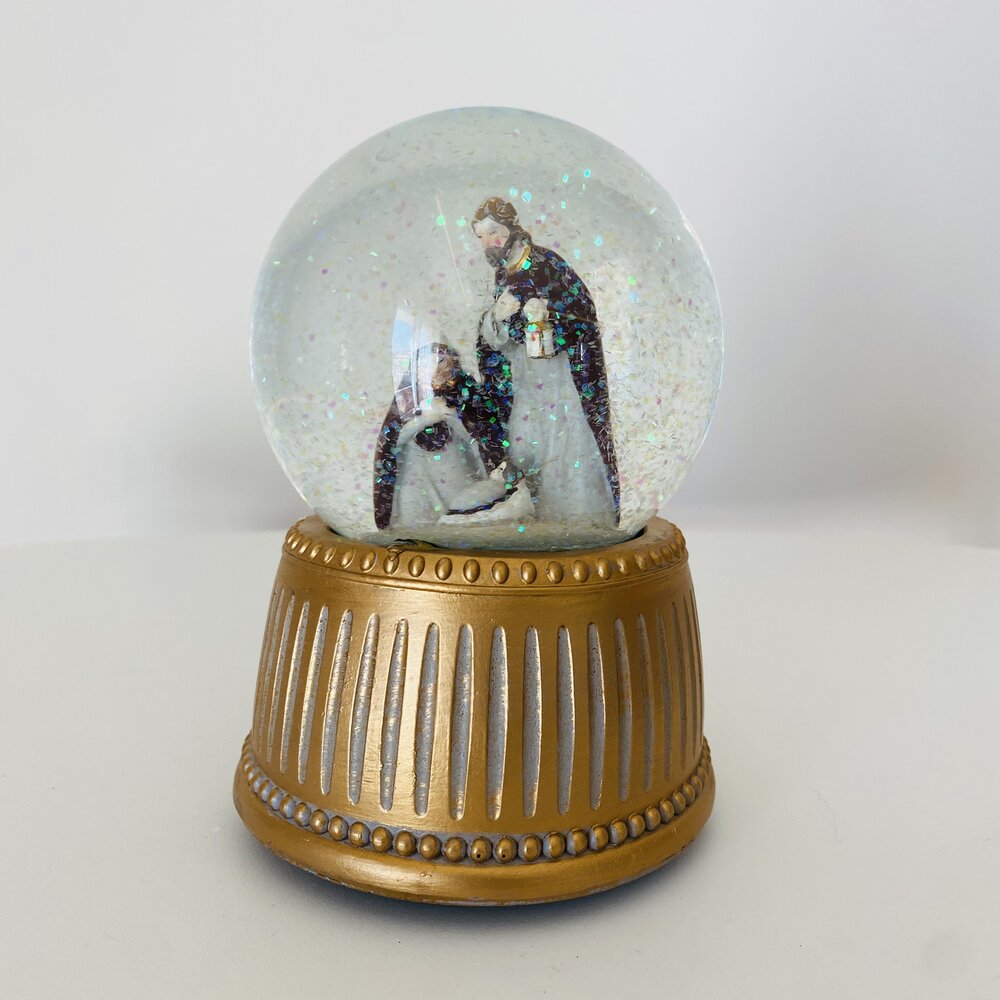 Natal - Bola de água c/ Sagrada Família  - C10xL10xA14CM