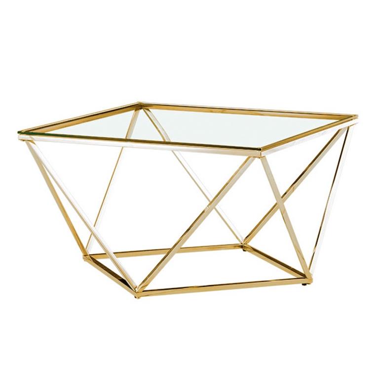 Mesa de Apoio - INOX Dourado - C80xL80xA45CM