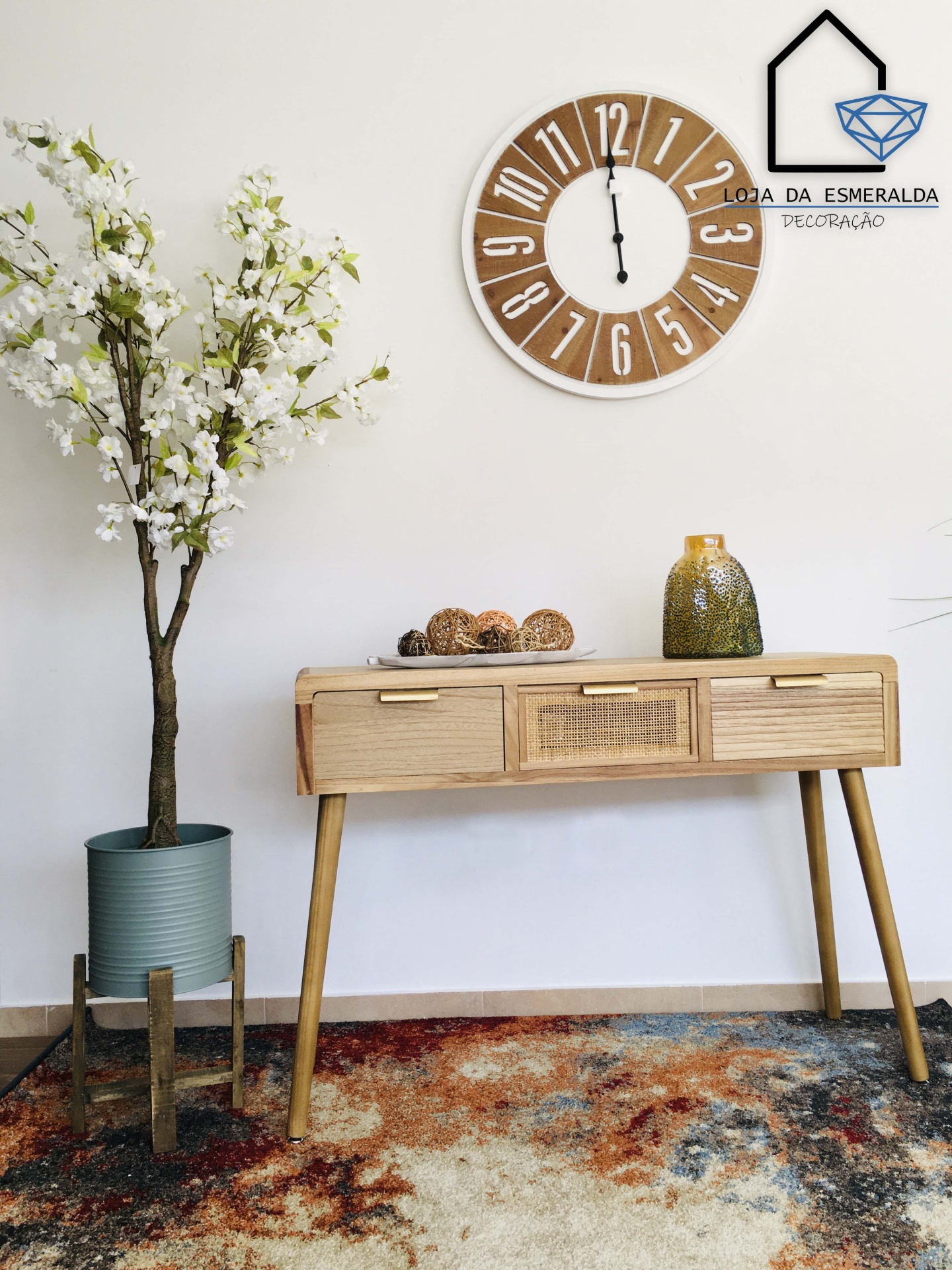 Consola Rattan | 3 Gavetas | 110*30*78 CM