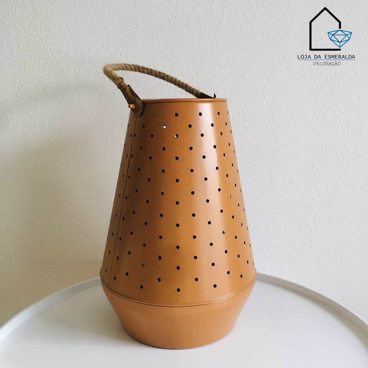 Lanterna Decorativa | Metal | Castanho