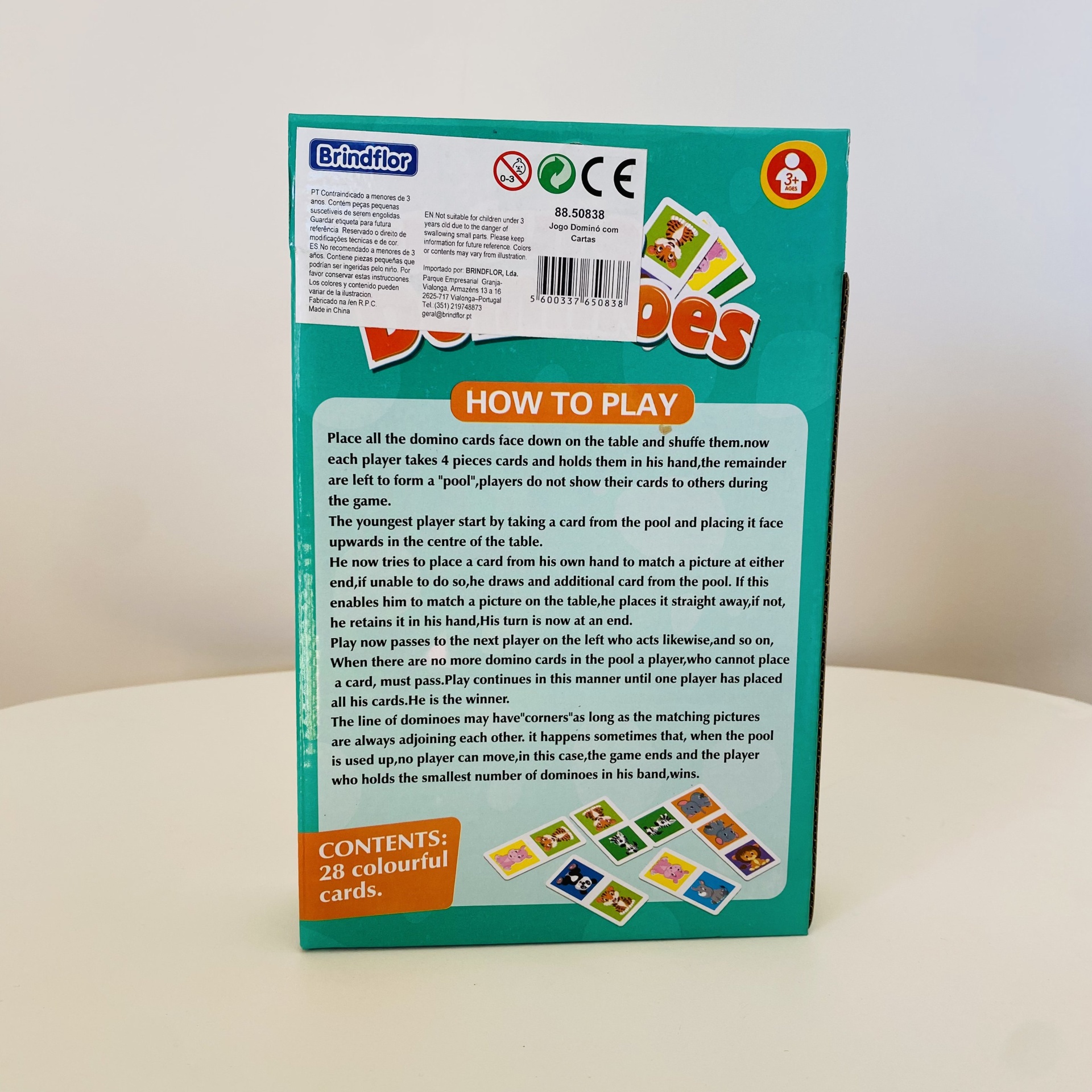 Jogo Dominó com cartas - 2 a 4 jogadores