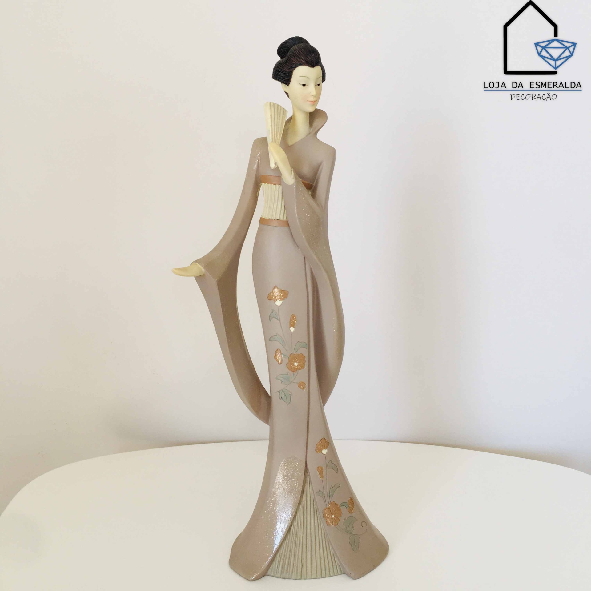 Estatueta | Figura Feminina Oriental | 12x8.5x38CM