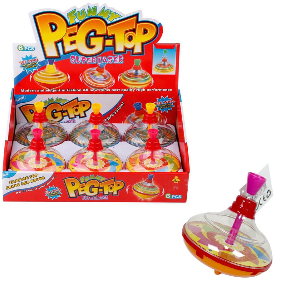 Brinquedo - Pião Multicolor 11CM - Mais de 3 Anos