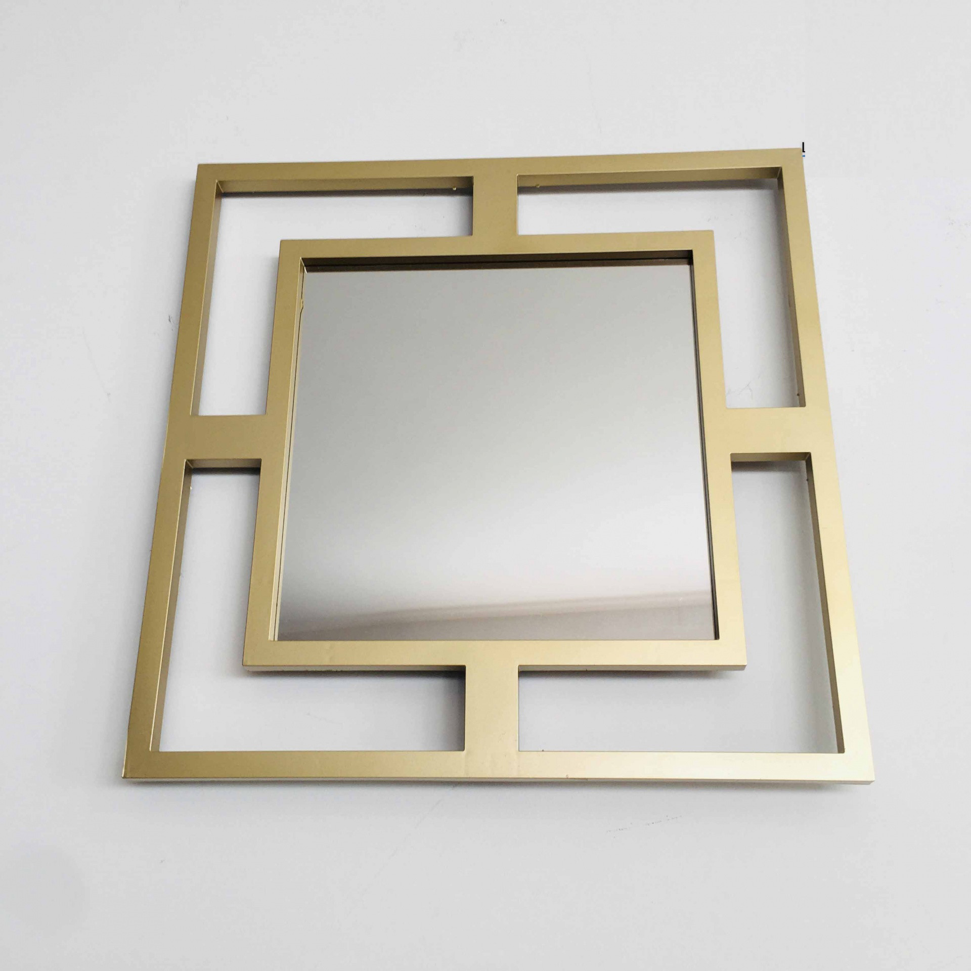 Espelho Quadrado Dourado | 40x40 CM