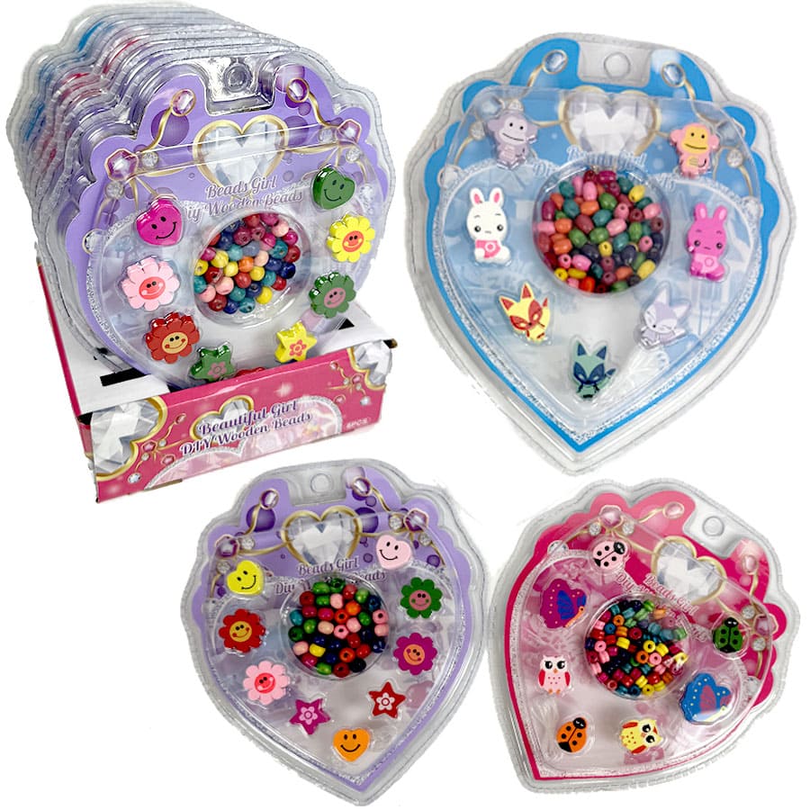 Brinquedo Missangas Conj. em Madeira