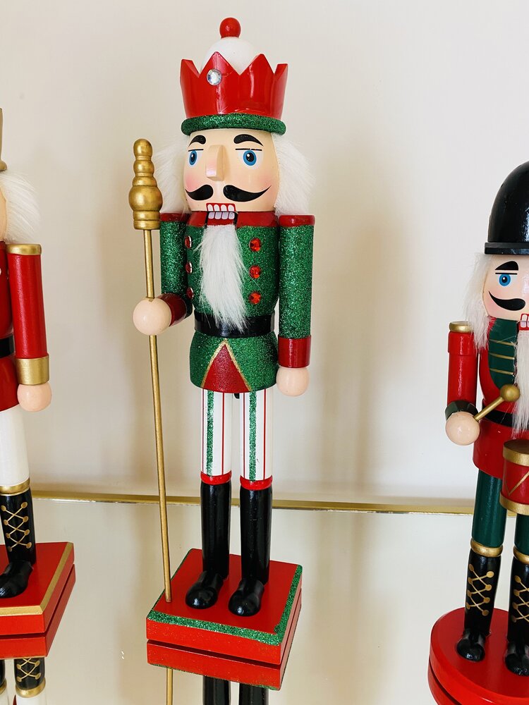 Natal - Soldado Quebra Nozes em madeira - C8.5xL8.5xA37CM