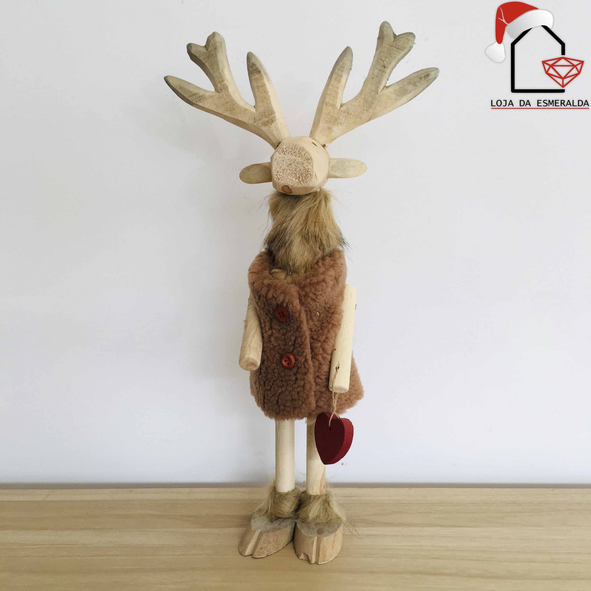 Rena Decorativa em Madeira - C27xL10xA50CM