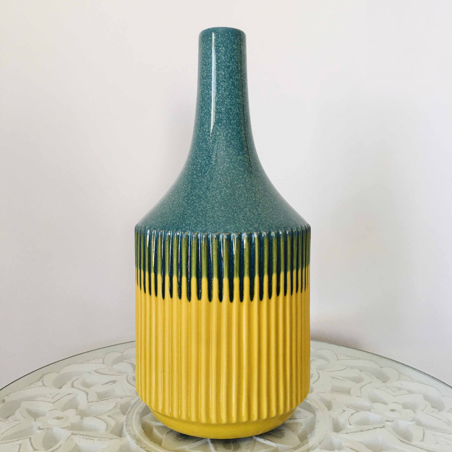 Jarras Verde Oceano e Amarelo | Cerâmica