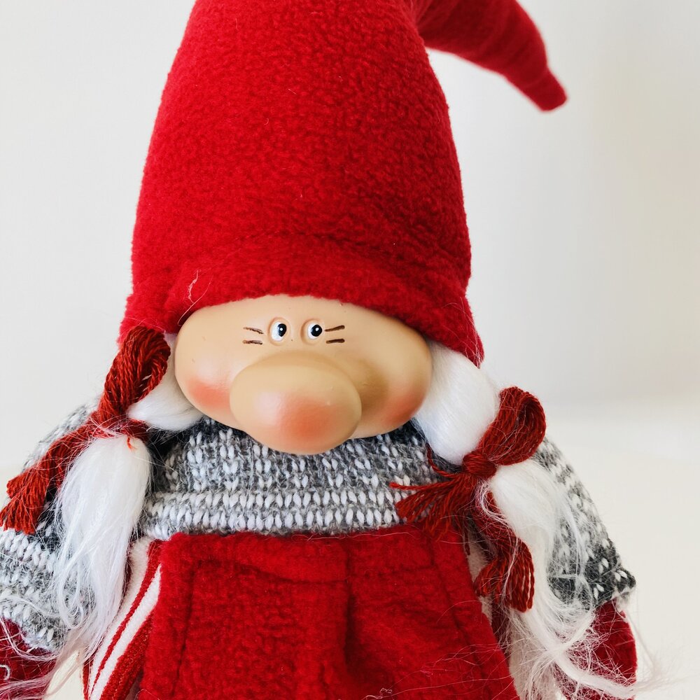 Boneco Natalício - Gnomo- Tecido - C15xL10xA50CM