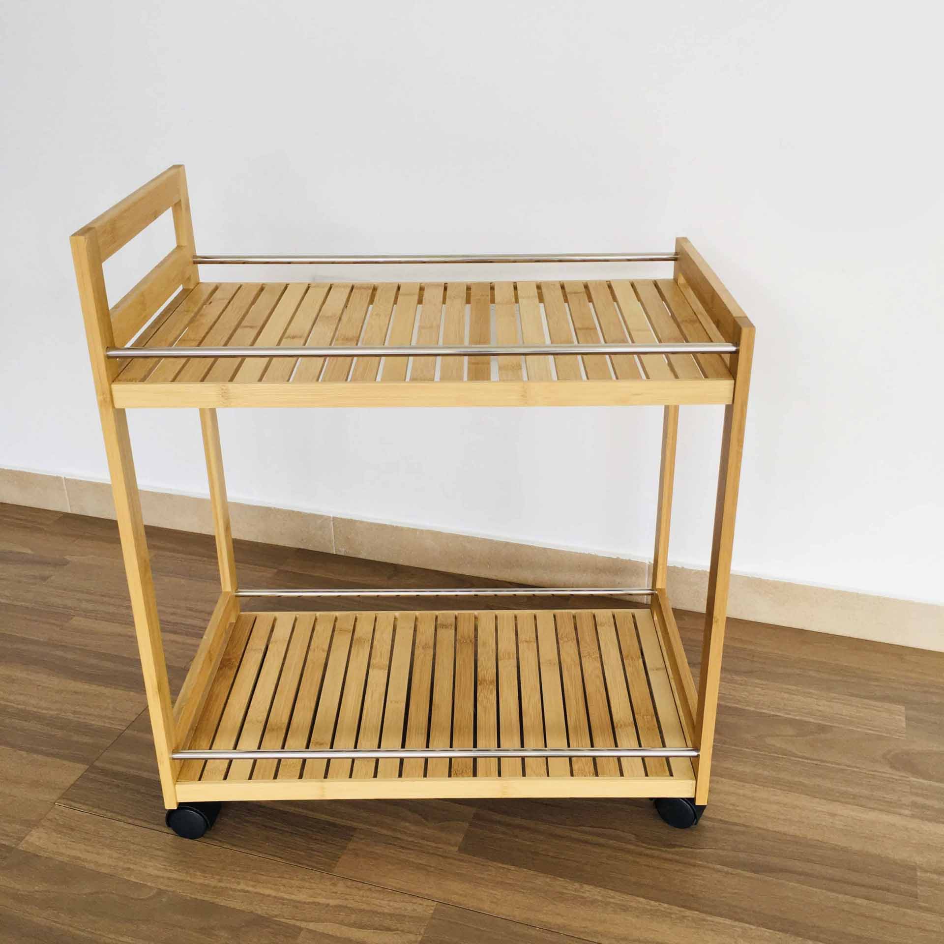 Carrinho de Cozinha | Madeira de Bambu | 55x32x62.5CM