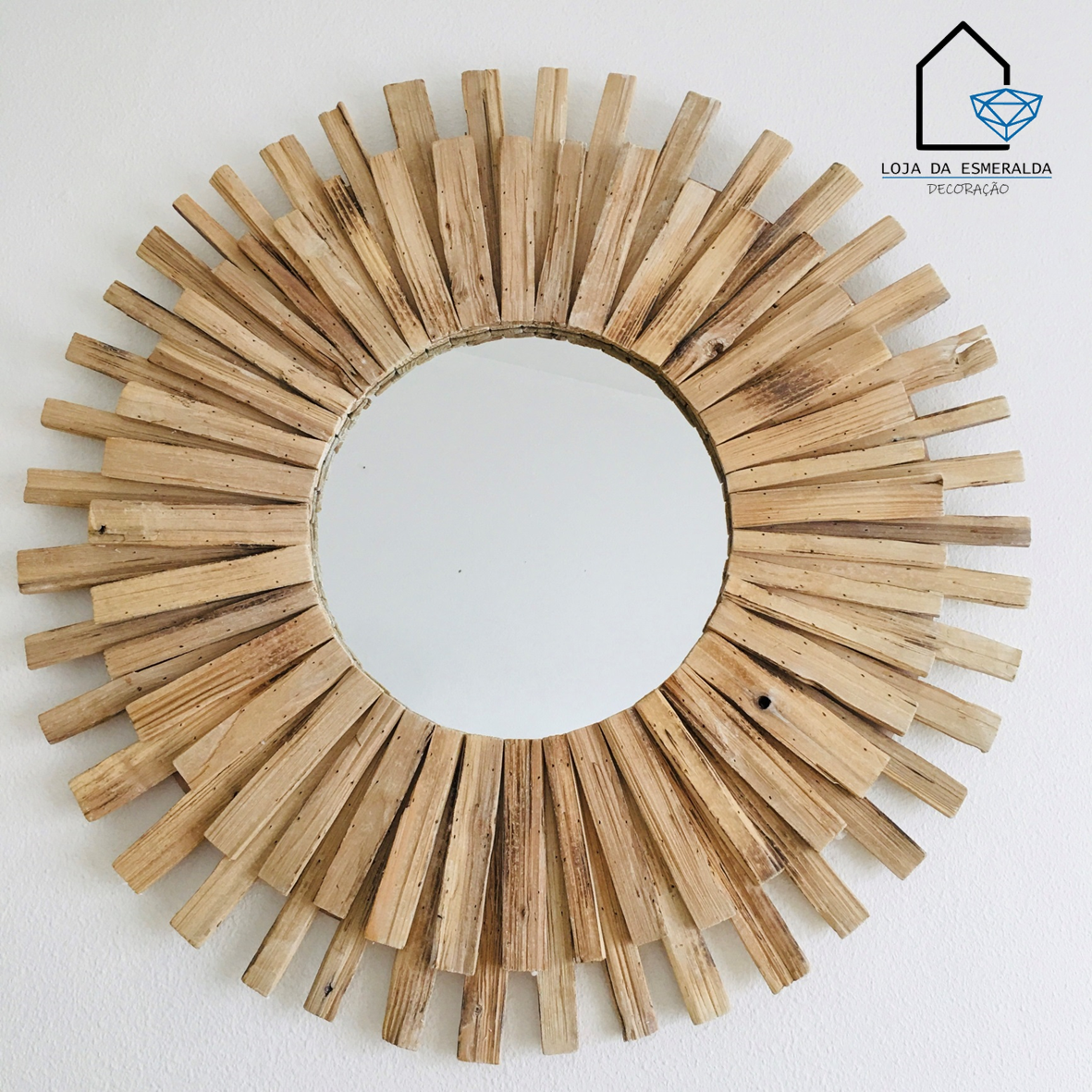 Espelho Rústico | Madeira | 90 CM