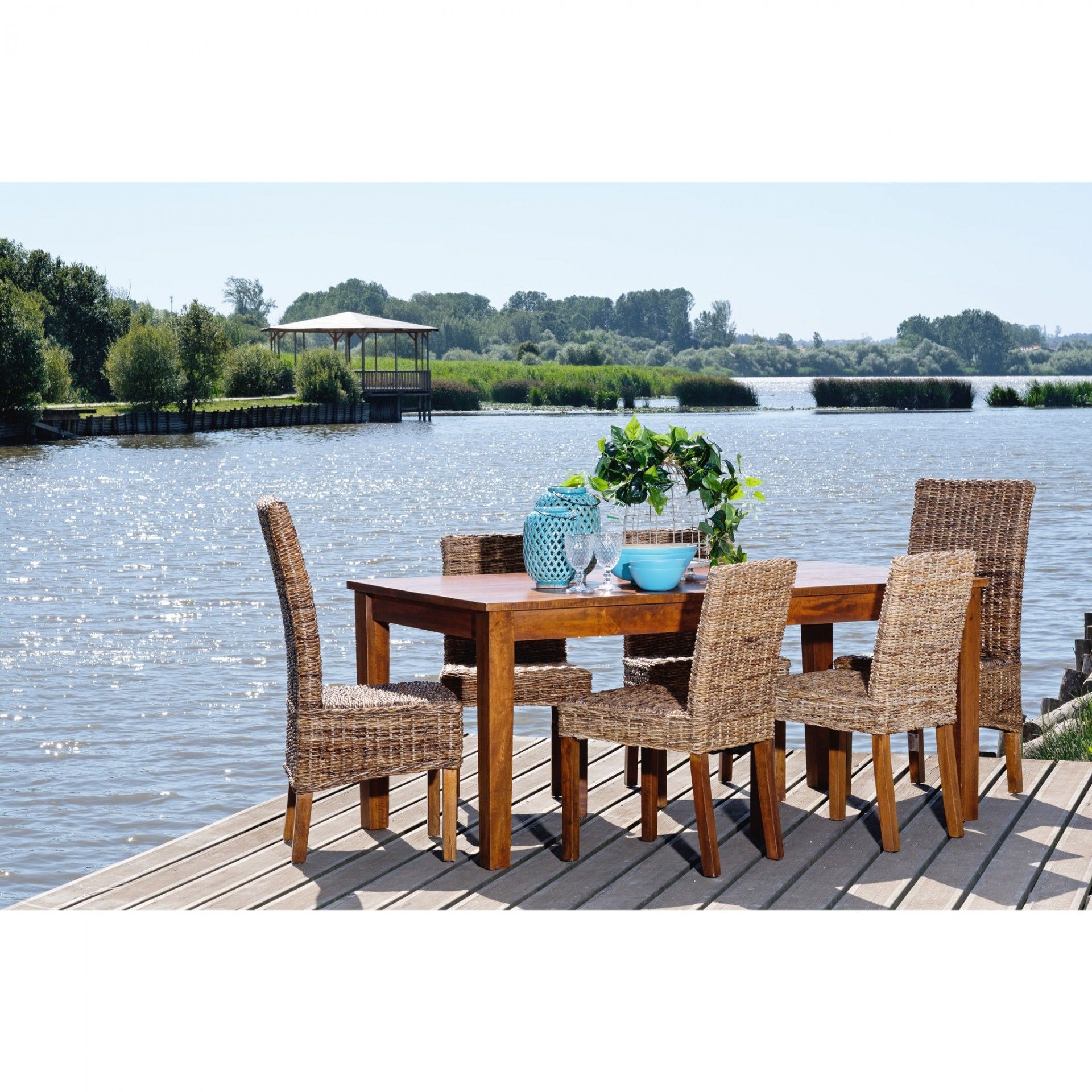 Mesa - Interior ou Exterior - Madeira - C180xL90xA76CM