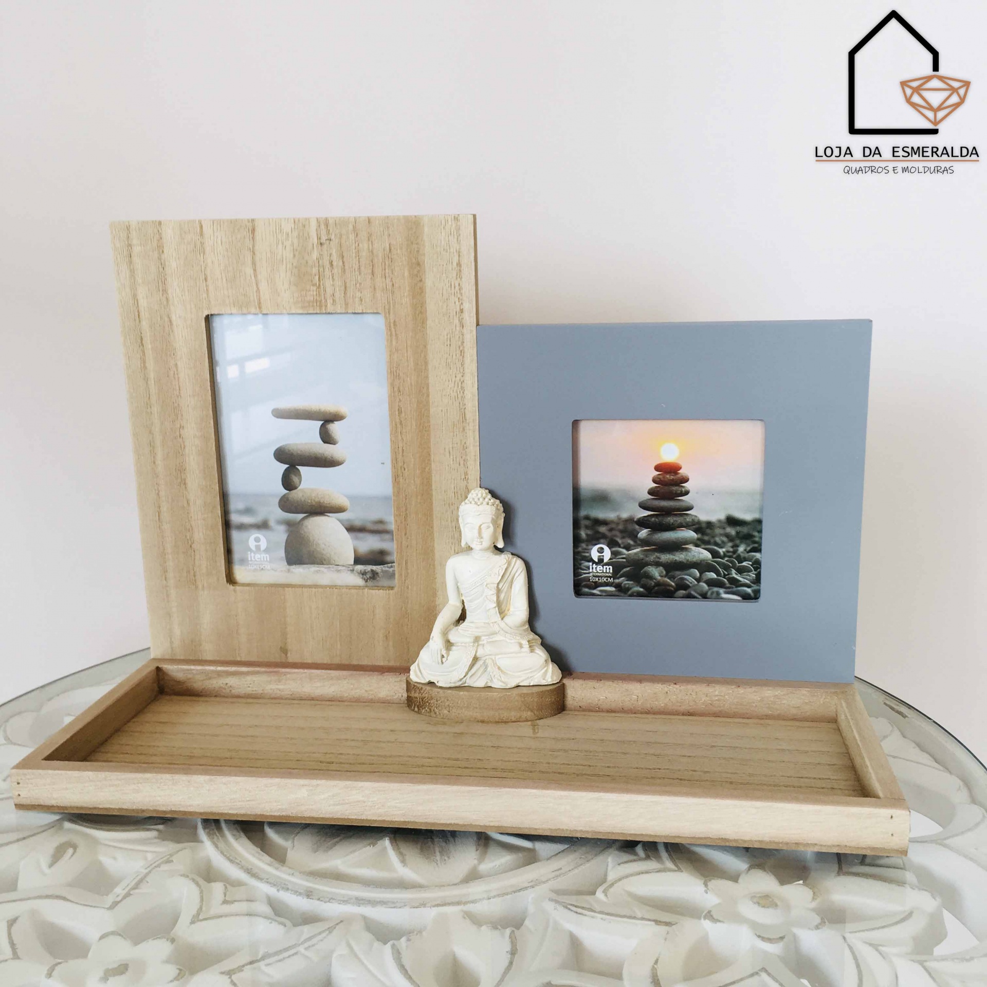 Moldura Oriente | 2 Fotografias | 36x15x24 CM