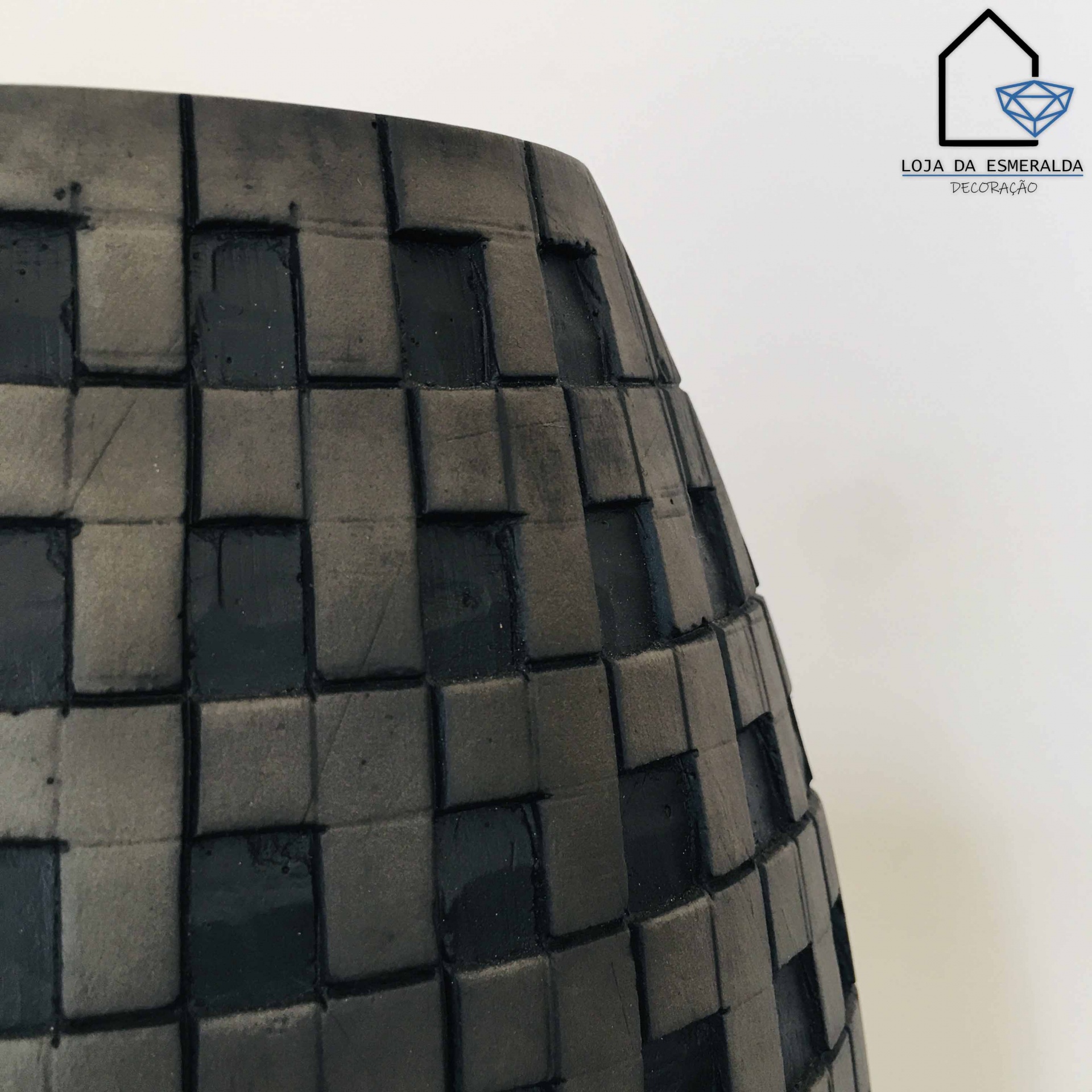 Jarras Decorativas Quadrados Preto&Cinza