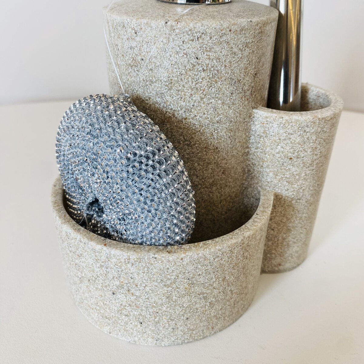 Doseador e Porta Utensílios - Creme