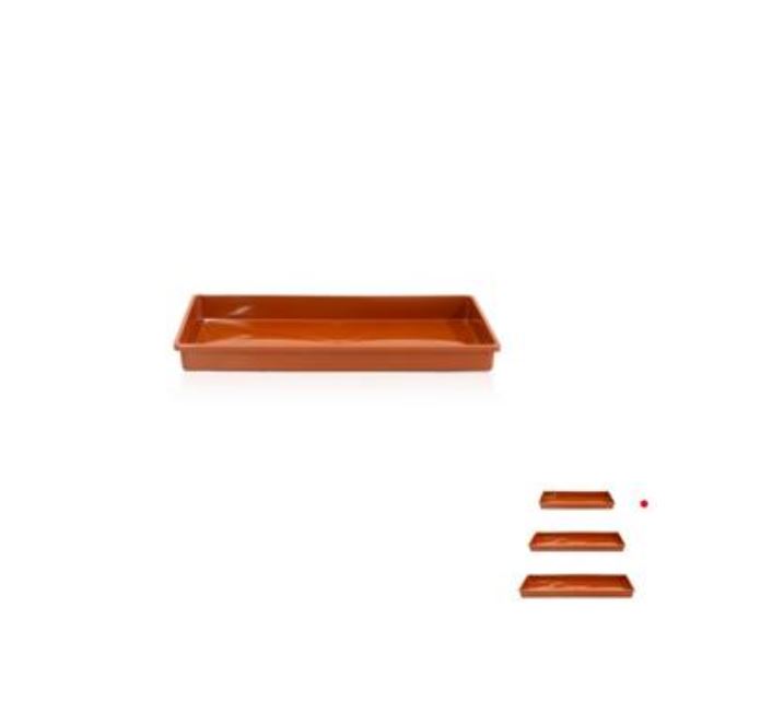 Prato para Floreira 400 - Retangular - TerraCota - C38xL16.5CM