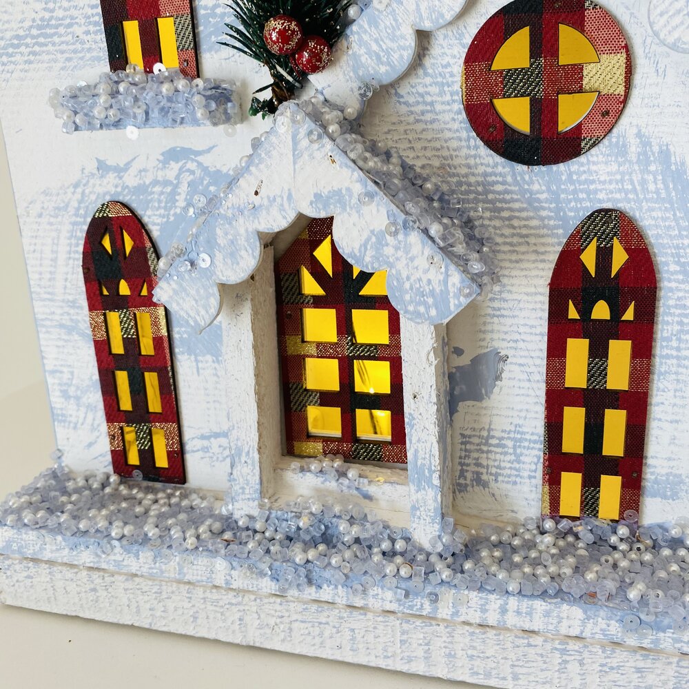 Casa de Natal c/ iluminação - C26xL9xA33CM