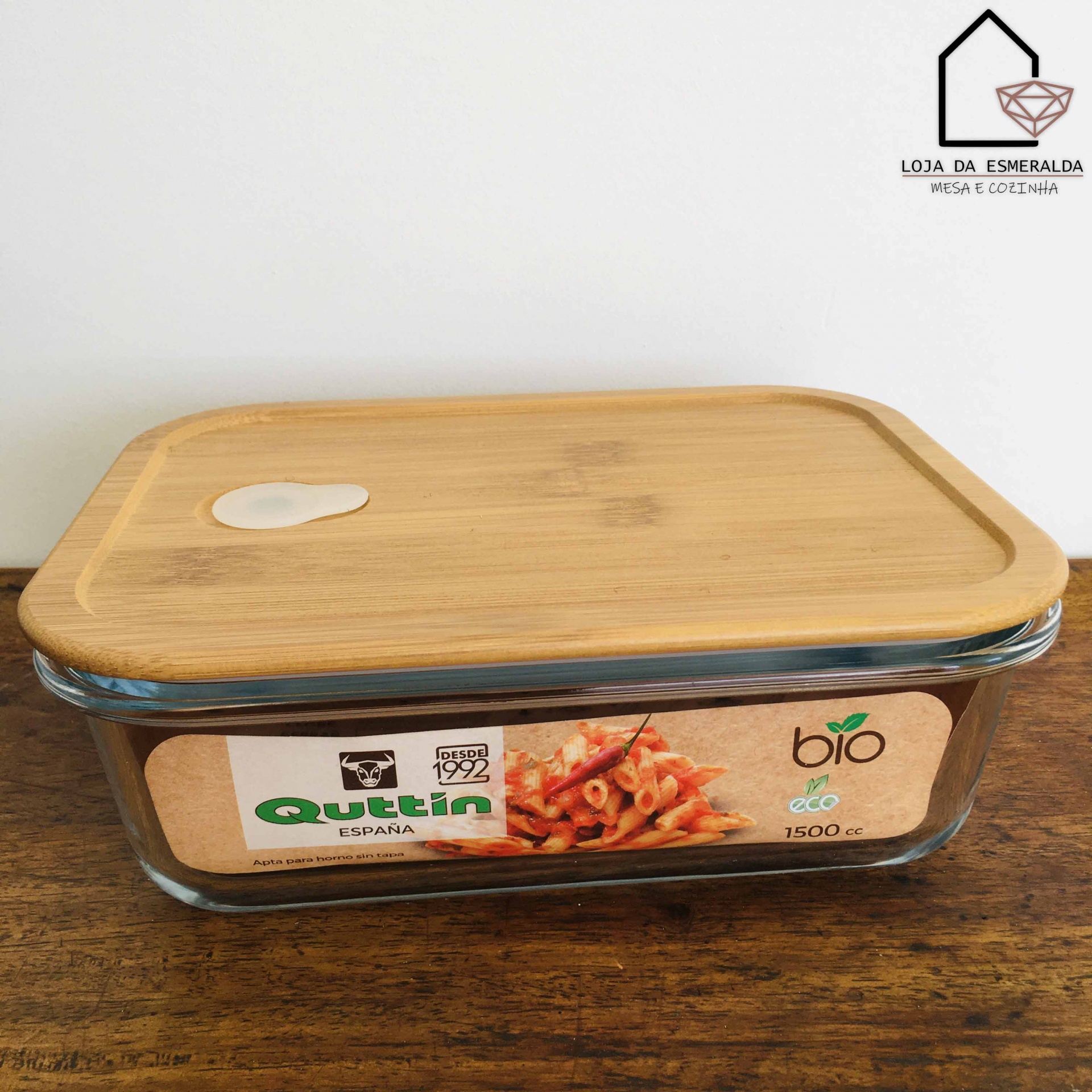 Marmitas Retangulares c/ Tampa em Bambu