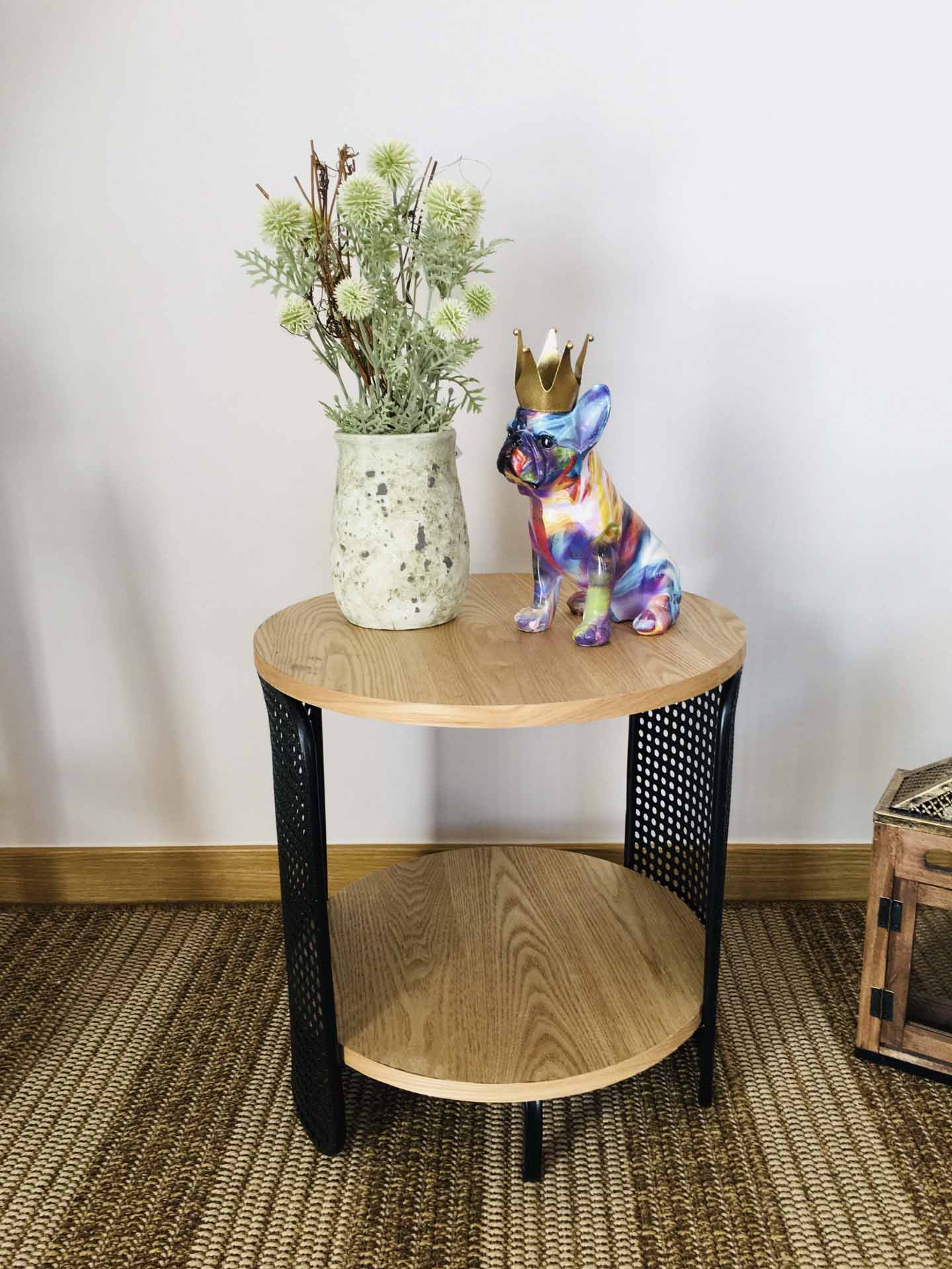 Mesa Auxiliar LOFT | Metal&Madeira | 39x39x40CM