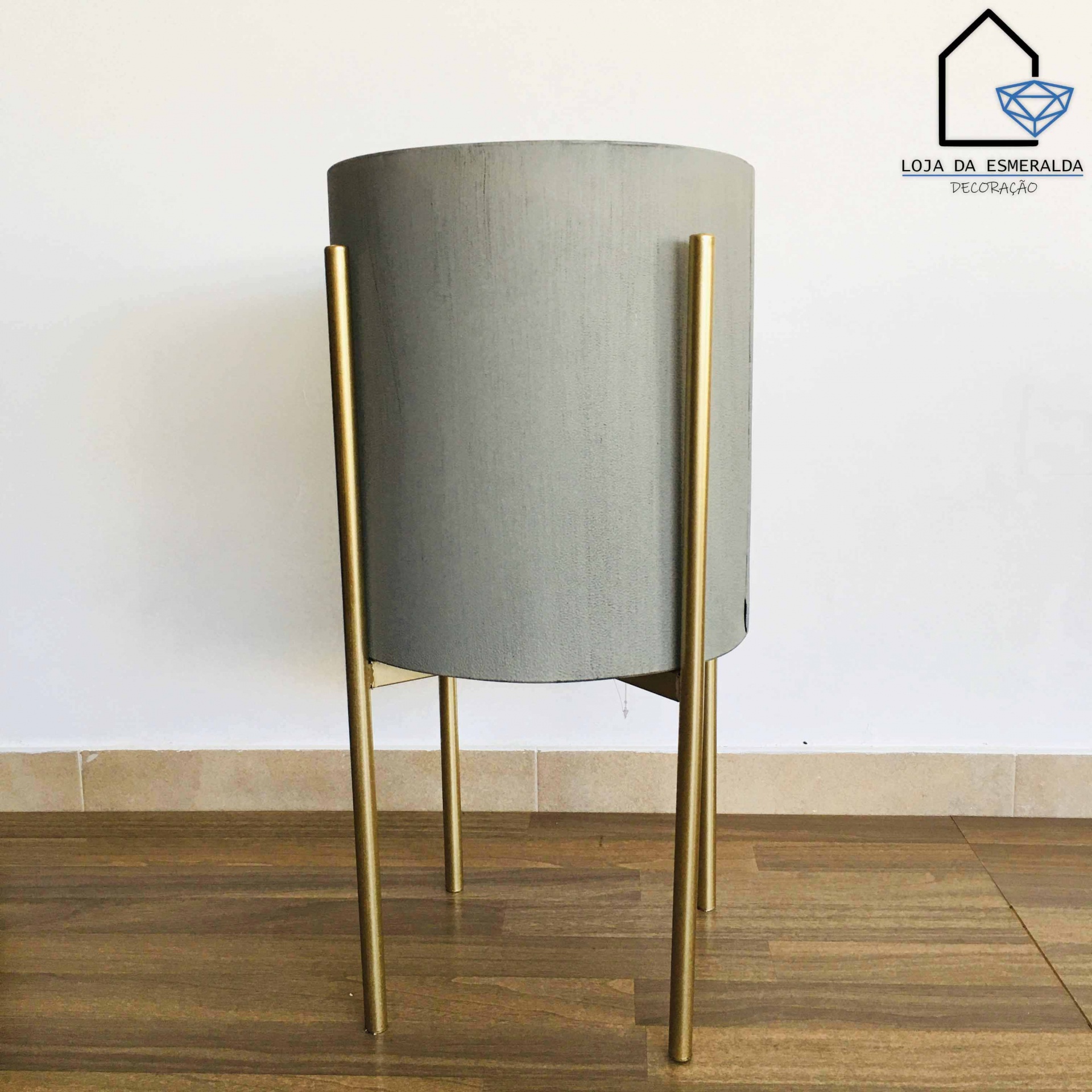 Floreiras | Cinza & Dourado | Metal