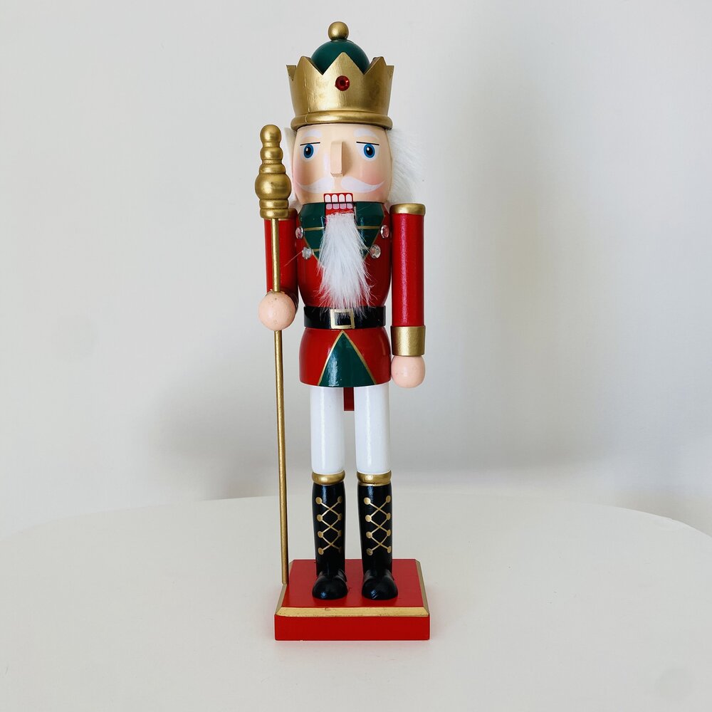 Natal - Soldado Quebra Nozes em madeira - C8.5xL8.5xA35CM