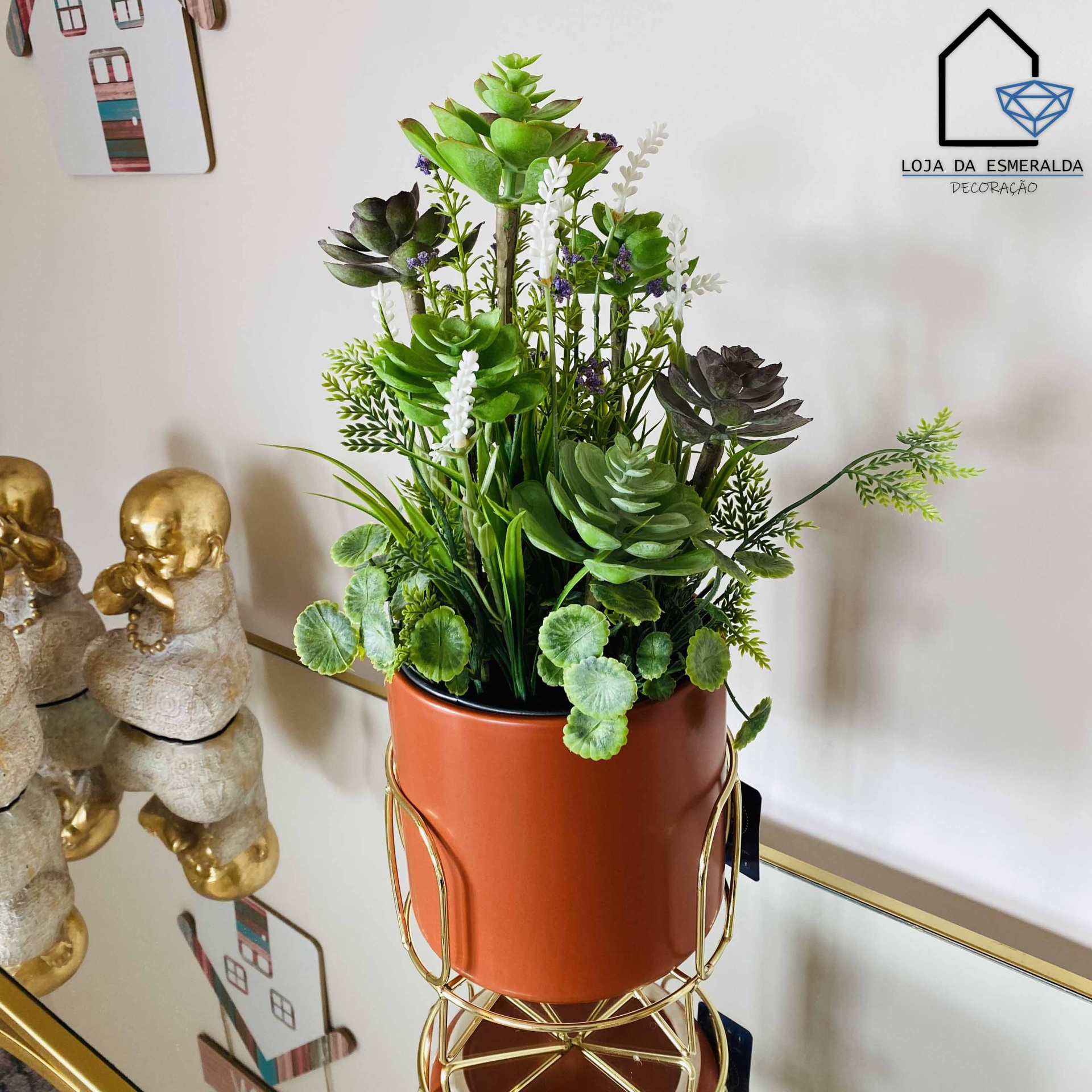 Floreira/Vaso com Suporte 16X16X21CM