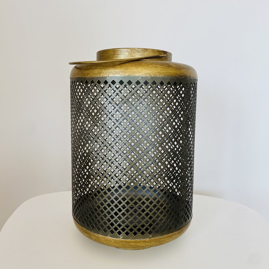 Lanterna - Metal - Dourado e Preto