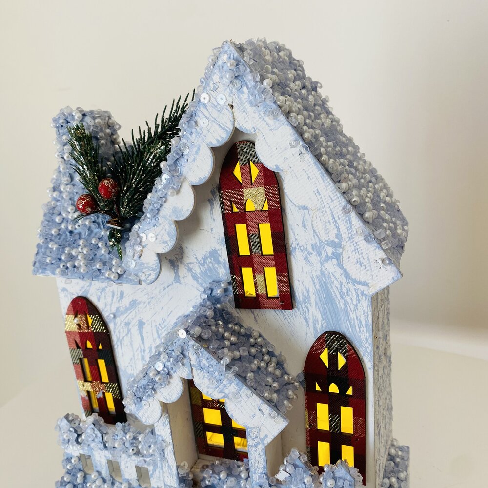 Casa de Natal c/ iluminação - C20xL9xA27CM